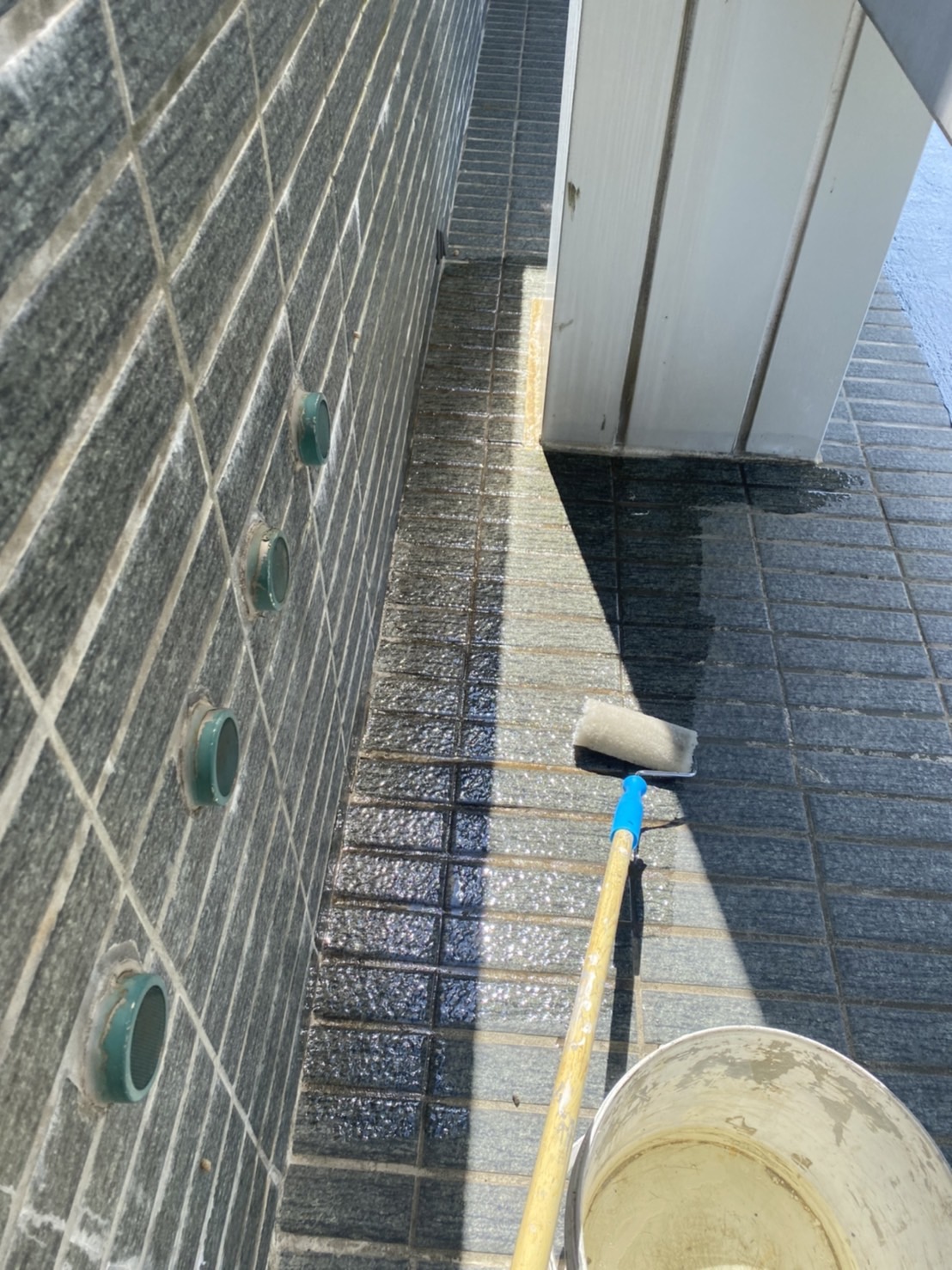 新店區公所住宅區公設屋頂抓漏作業