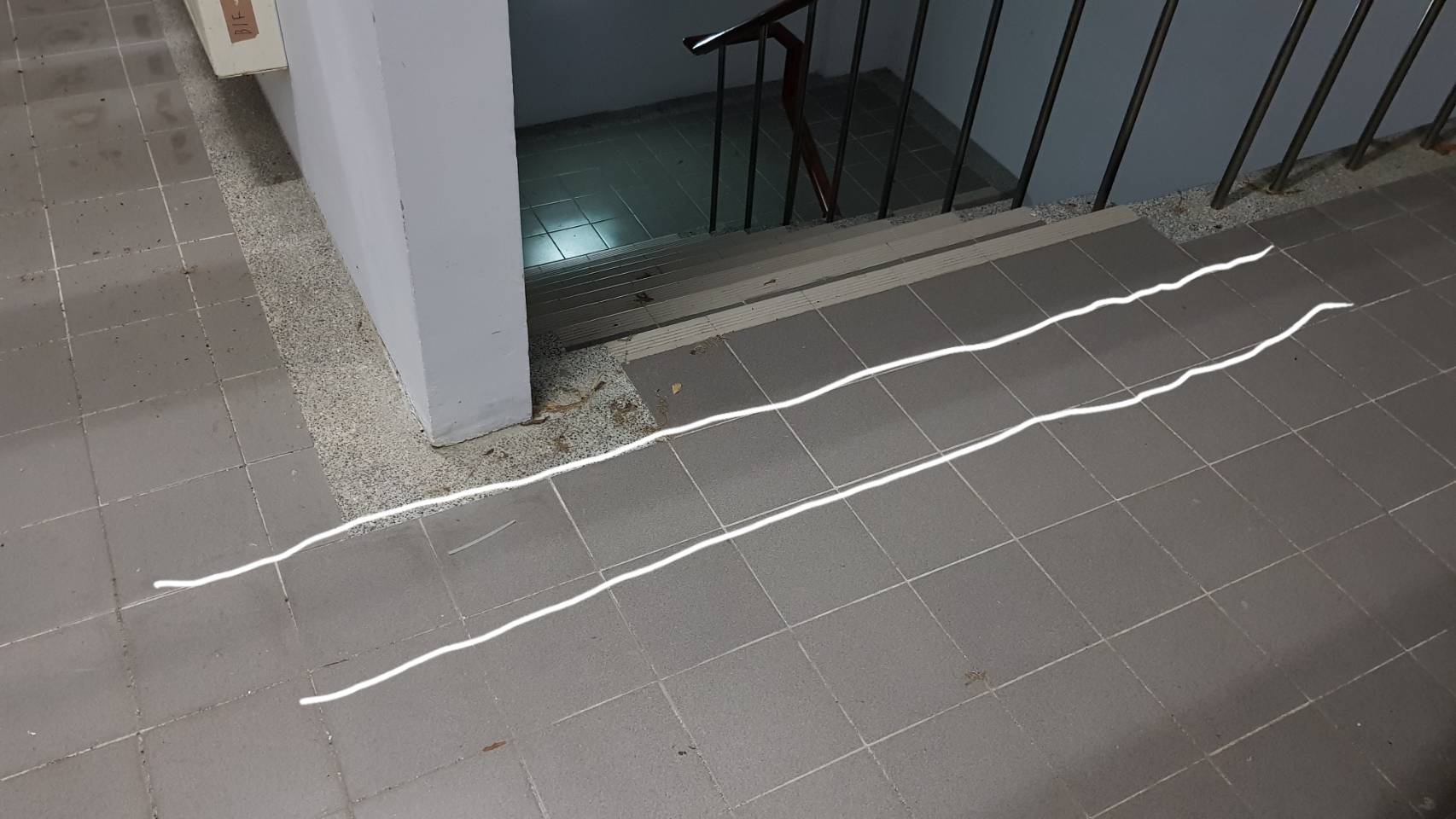 新店區公所B1F梯間導水作業