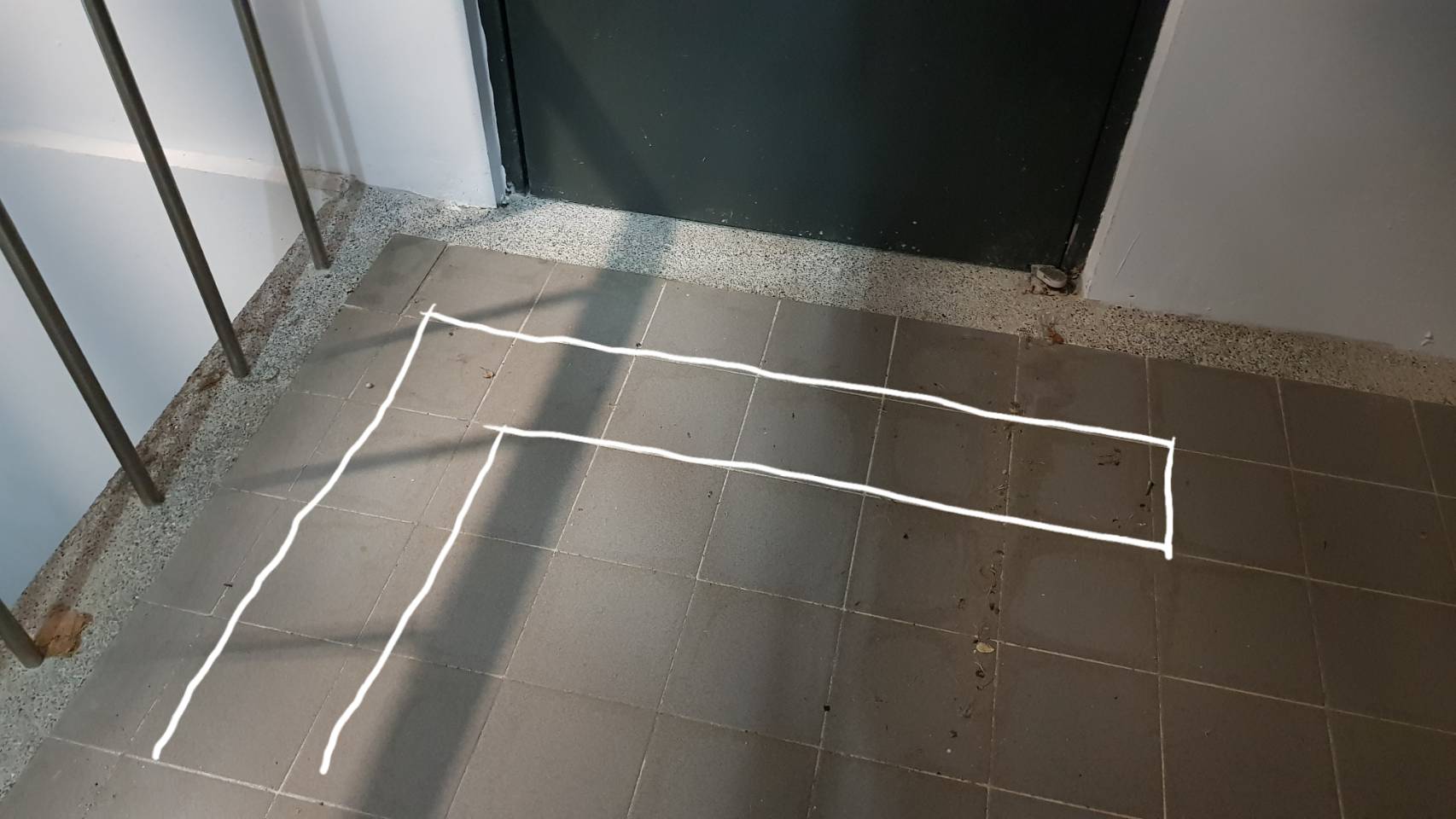 新店區公所B1F梯間導水作業